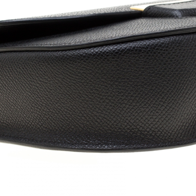 Pre Owned Celine Black Leather Small Trotteur Crossbody Bag