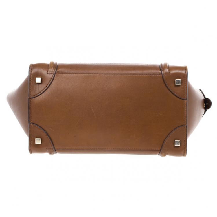 Pre Owned Celine Mini Luggage Tan Tote
