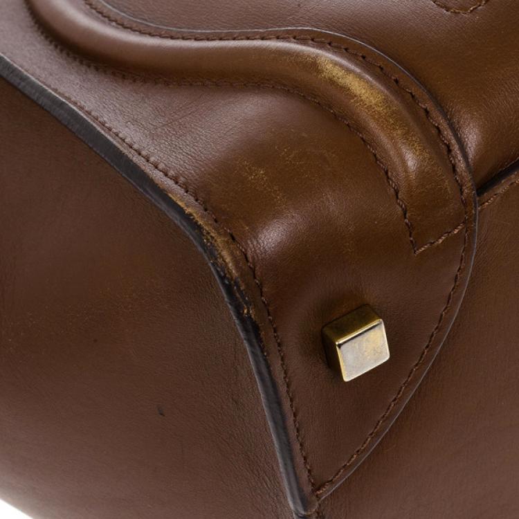Pre Owned Celine Mini Luggage Tan Tote