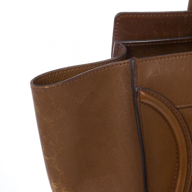 Pre Owned Celine Mini Luggage Tan Tote