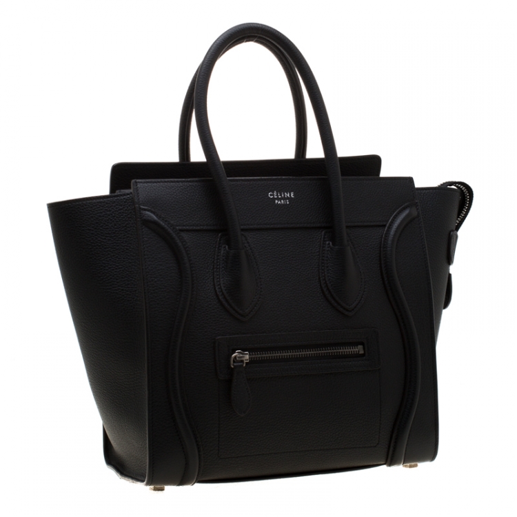 مملوكة مسبقًا Celine Black Leather Micro Luggage Tote