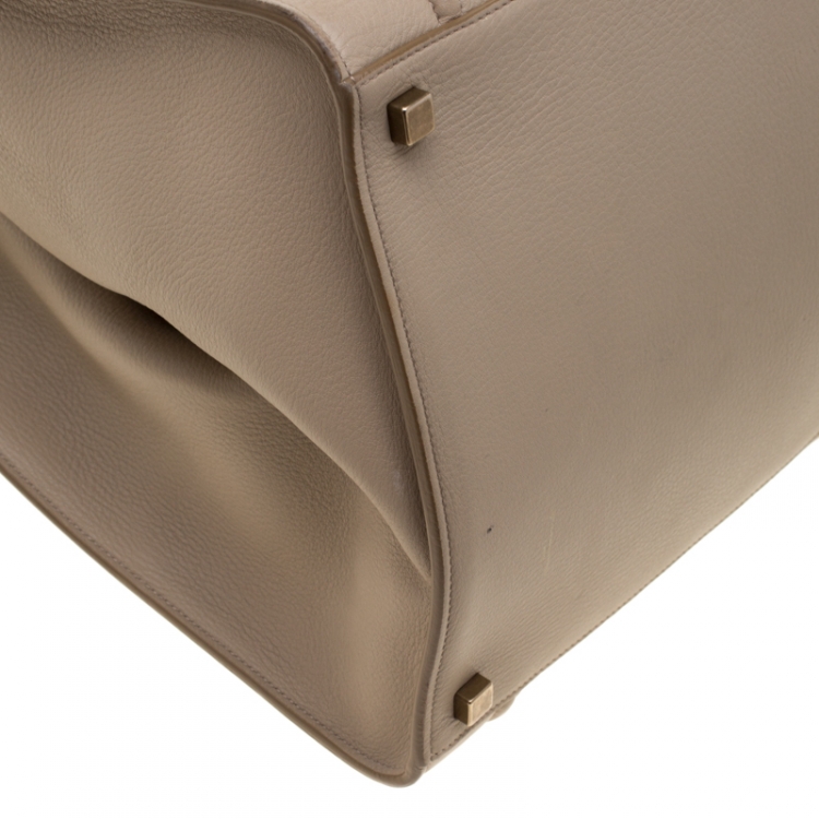 مملوكة مسبقًا Celine Beige Leather Medium Phantom Luggage Tote