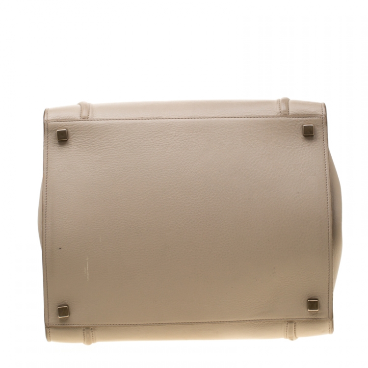 مملوكة مسبقًا Celine Beige Leather Medium Phantom Luggage Tote