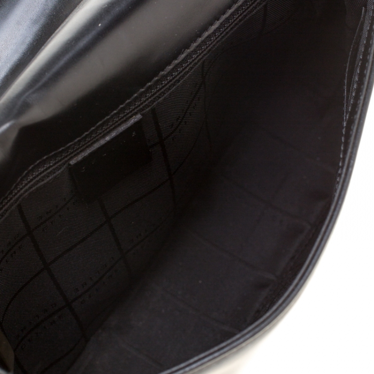 Pre Owned Celine Black Leather Flap Shoulder Bag