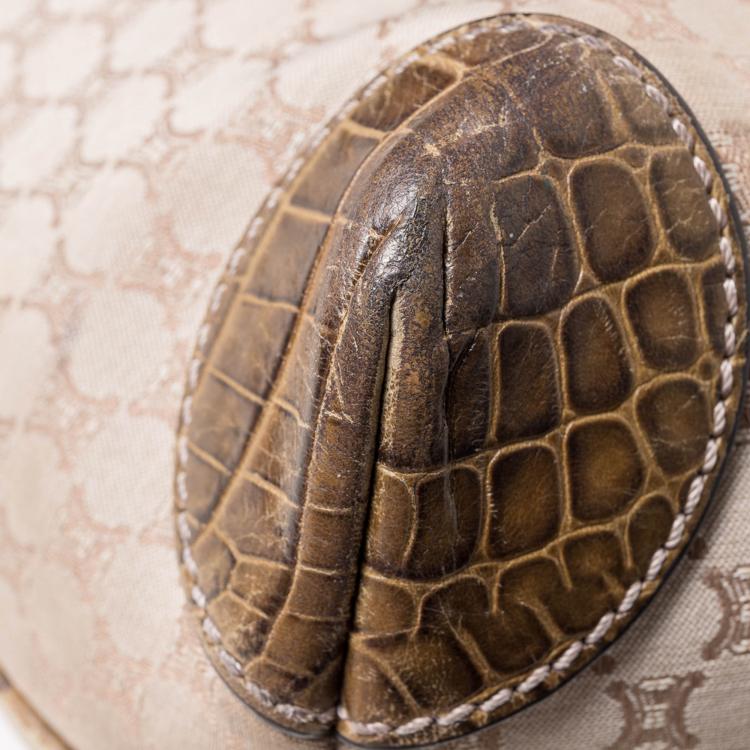 Pre Owned Celine Brown/Beige Macadam Canvas Tote Bag