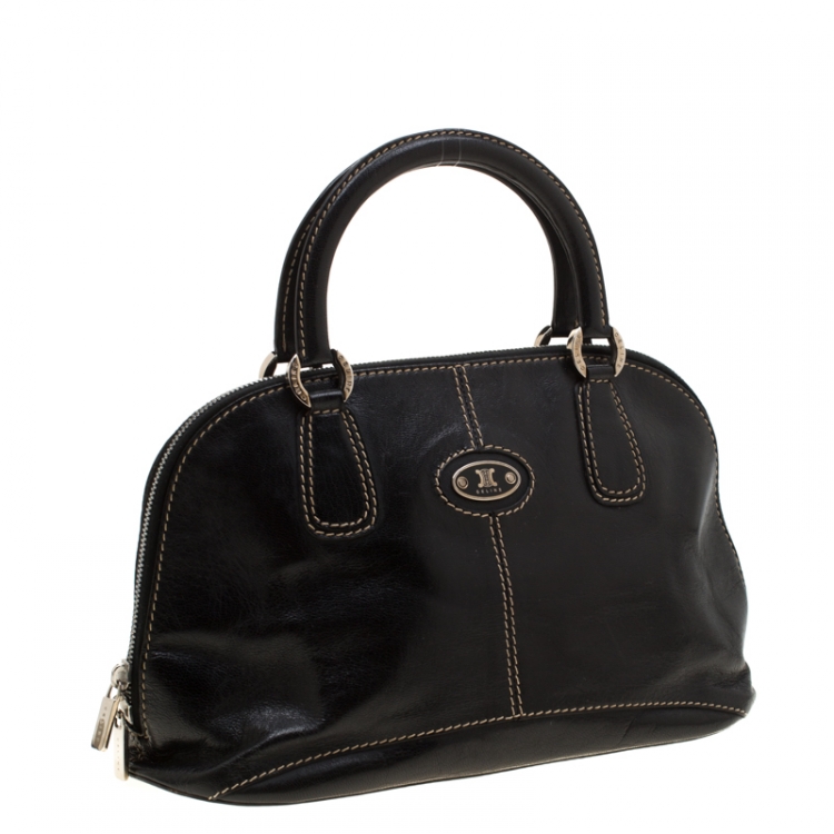 Pre Owned Celine Black Leather Bowler Bag