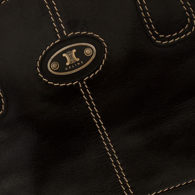 Pre Owned Celine Black Leather Bowler Bag