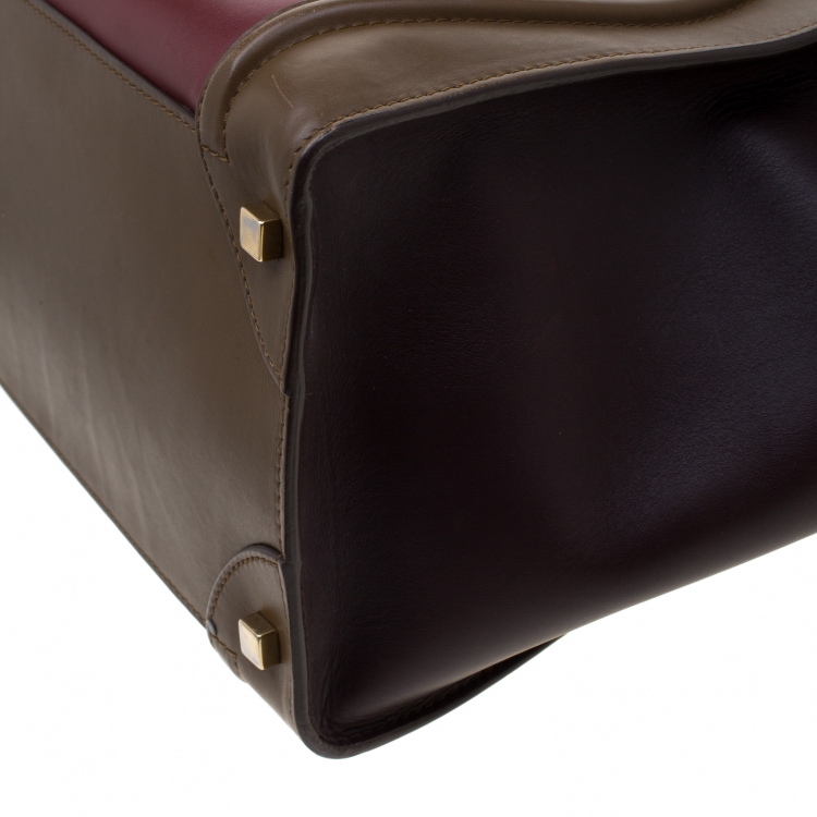 Pre Owned Celine Multicolor Leather Medium Phantom Luggage Tote 