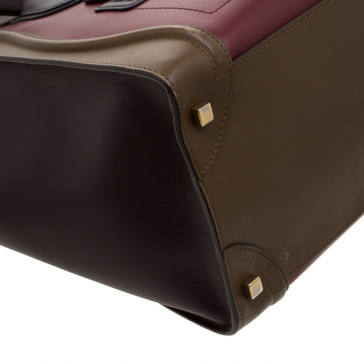 Pre Owned Celine Multicolor Leather Medium Phantom Luggage Tote 