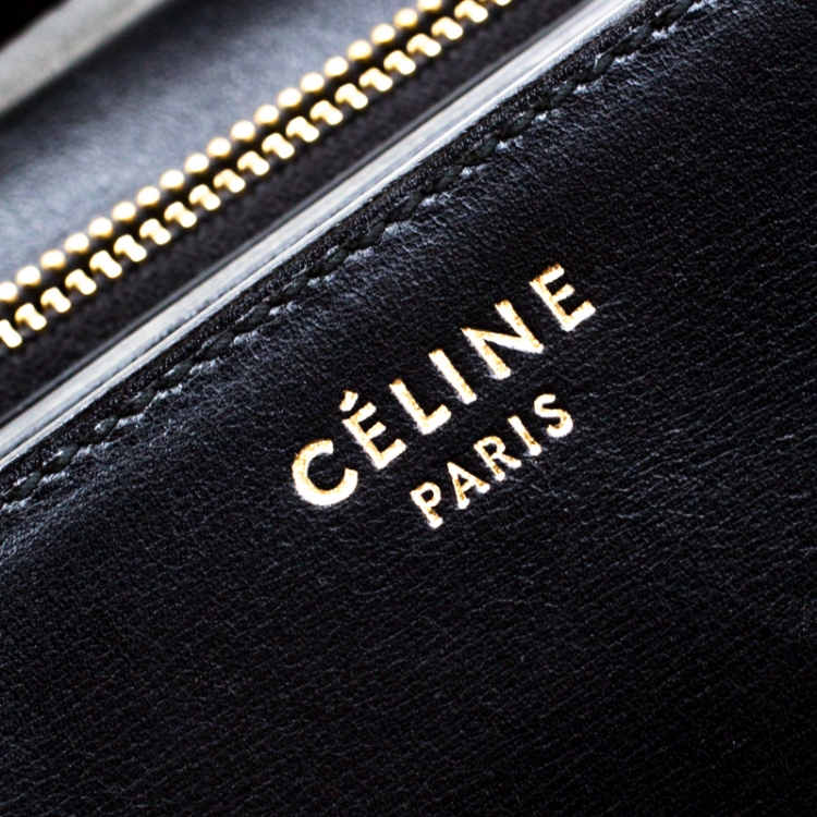 Pre Owned Celine Black Leather Medium Classic Box Shoulder Bag