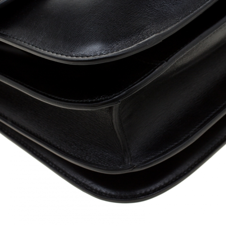 Pre Owned Celine Black Leather Medium Classic Box Shoulder Bag