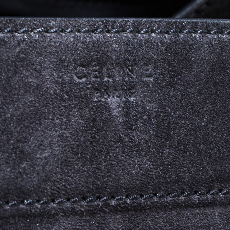 Pre Owned Celine Black Nubuck and Leather Medium Phantom Luggage Tote 