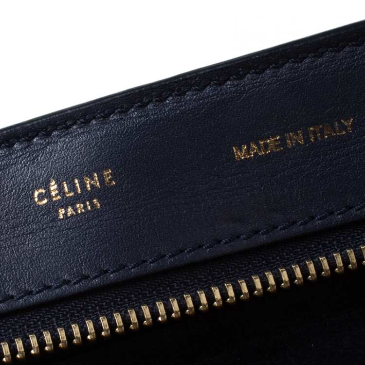 Pre Owned Celine Tri Color Leather and Suede Large Trapeze Tote