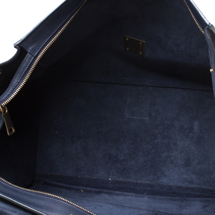 Pre Owned Celine Tri Color Leather and Suede Large Trapeze Tote