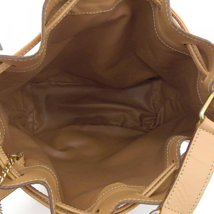 Pre Owned Celine Brown Macadam PVC Drawstring Bucket Bag