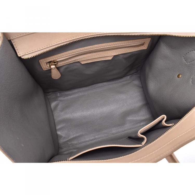 مملوكة مسبقًا Celine Pink Suede And Leather Mini Luggage Tote