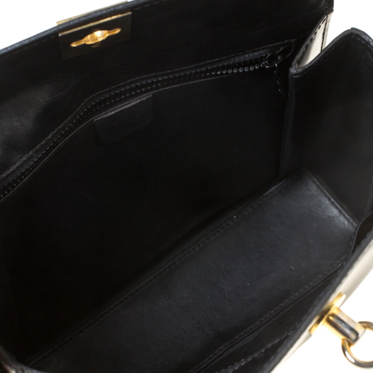 Pre Owned Celine Black Leather Shoulder Bag