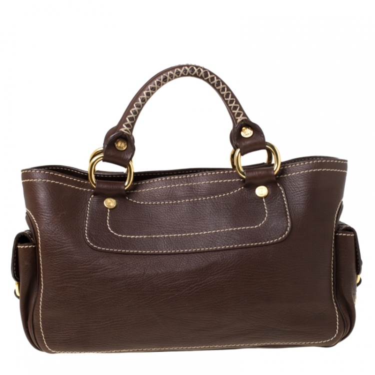 Pre Owned Celine Brown Leather Boogie Tote