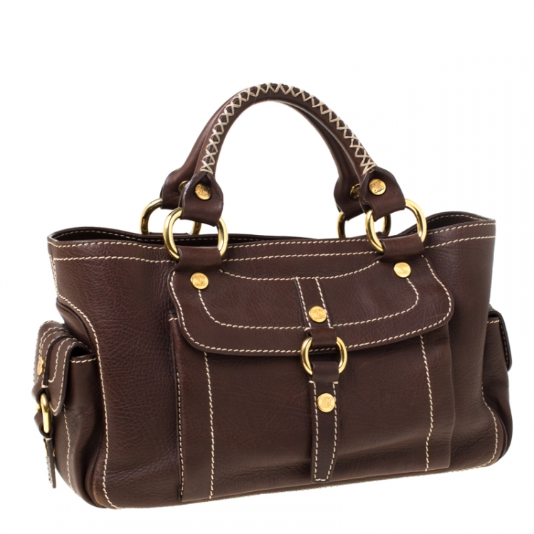 Pre Owned Celine Brown Leather Boogie Tote