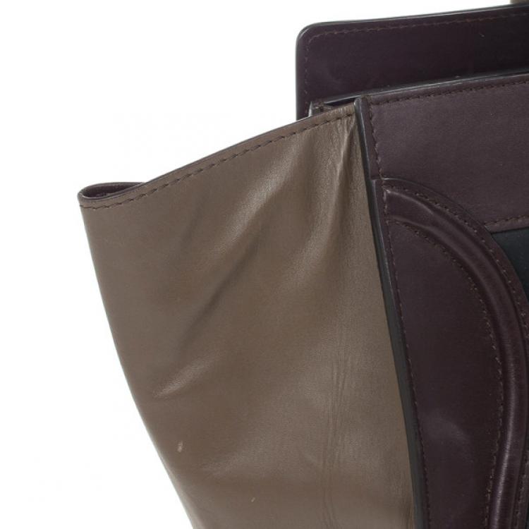 Pre Owned Celine Tri-color Mini Luggage Tote