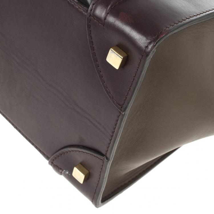 Pre Owned Celine Tri-color Mini Luggage Tote