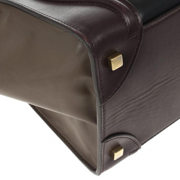 Pre Owned Celine Tri-color Mini Luggage Tote