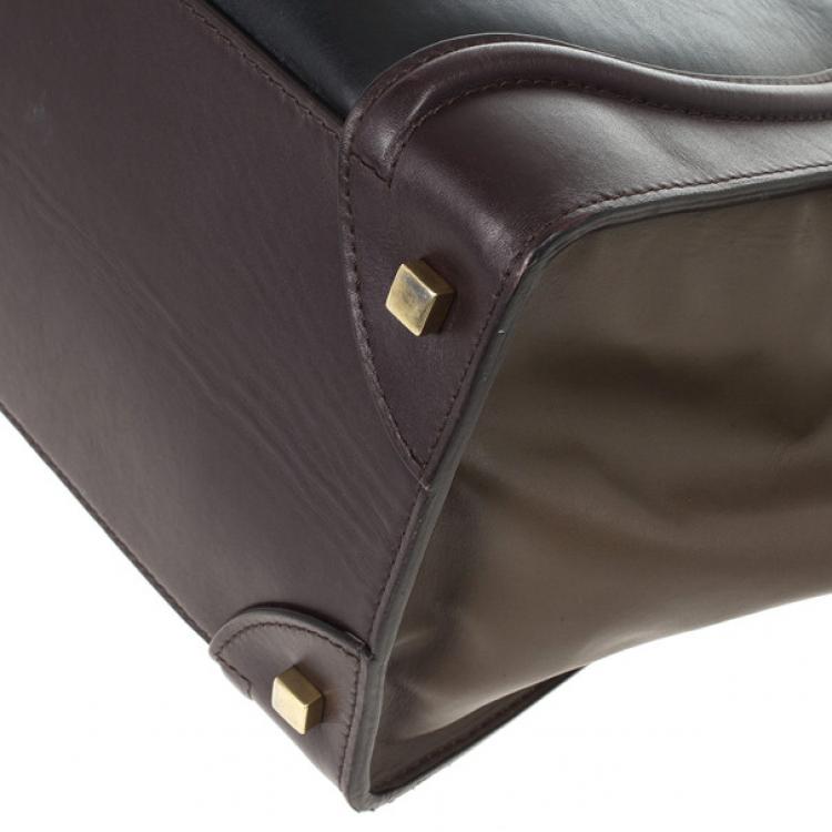 Pre Owned Celine Tri-color Mini Luggage Tote