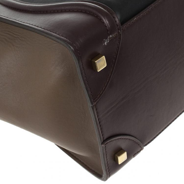 Pre Owned Celine Tri-color Mini Luggage Tote