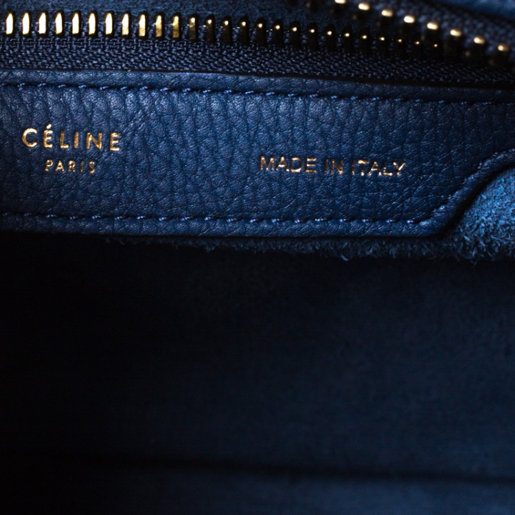 مملوكة مسبقًا Celine Blue Leather Micro Luggage Tote