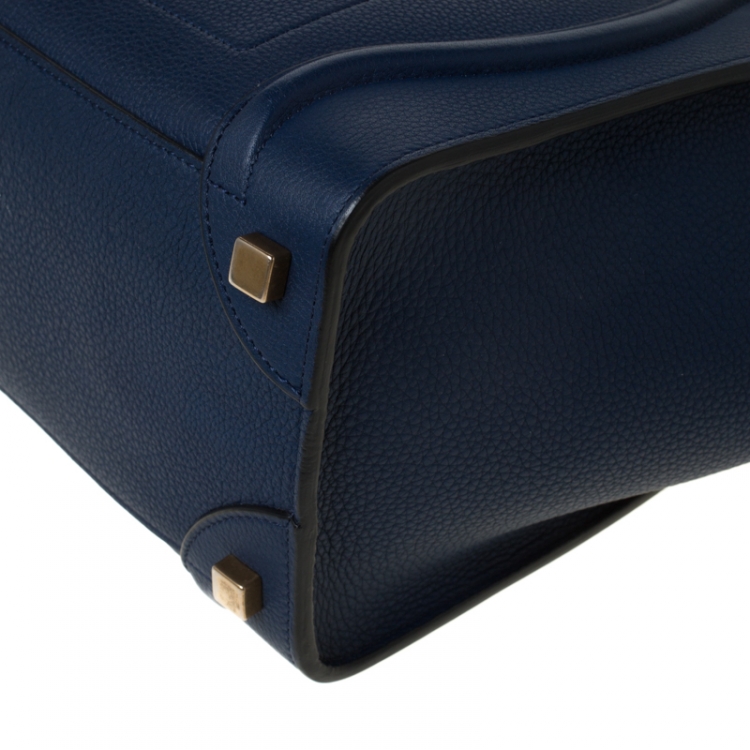 مملوكة مسبقًا Celine Blue Leather Micro Luggage Tote