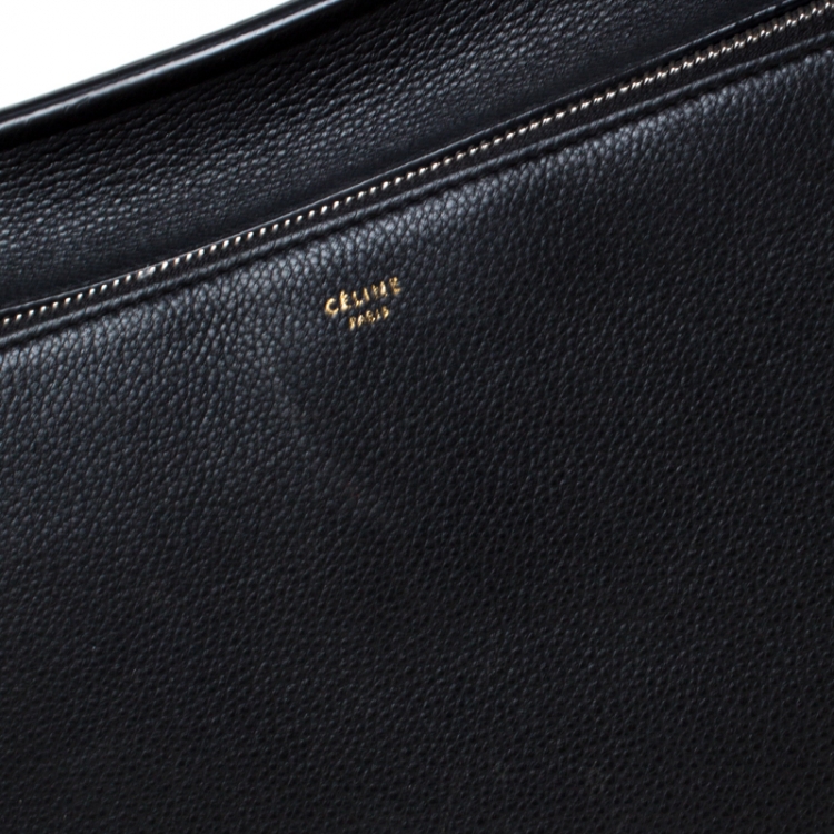 Pre Owned Celine Black Leather Medium Edge Bag