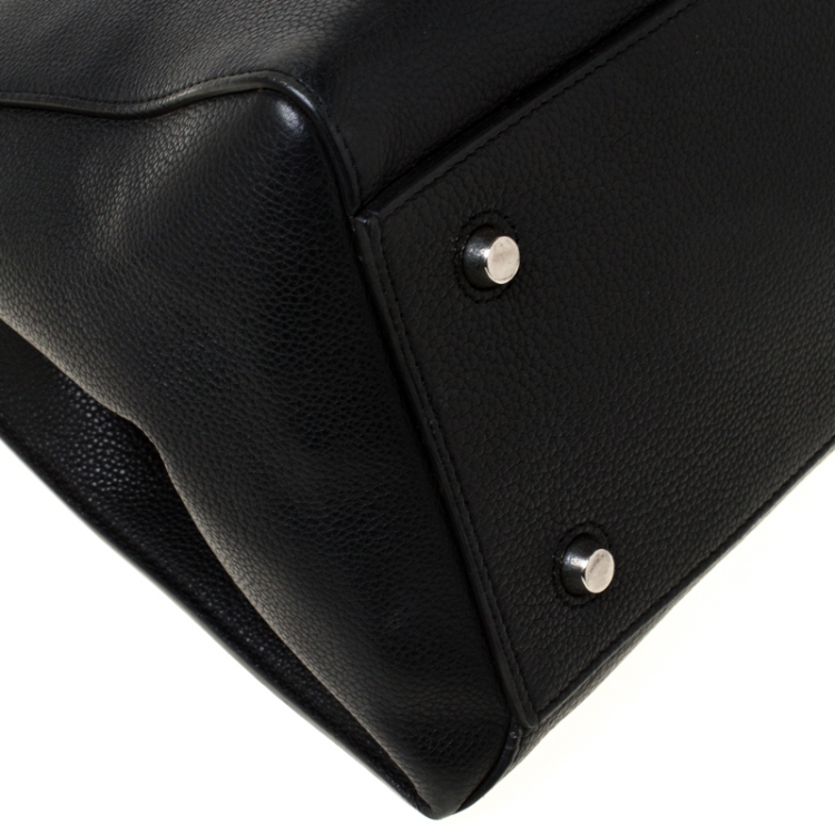 Pre Owned Celine Black Leather Medium Edge Bag
