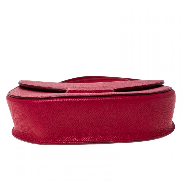 Pre Owned Celine Red Leather Small Trotteur Crossbody Bag