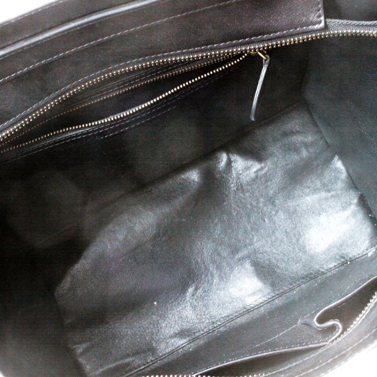 Pre Owned Celine Tri Color Pony Hair and Leather Mini Luggage Tote