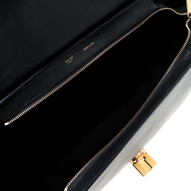 Pre Owned Celine Tri Color Leather Medium Trapeze Bag