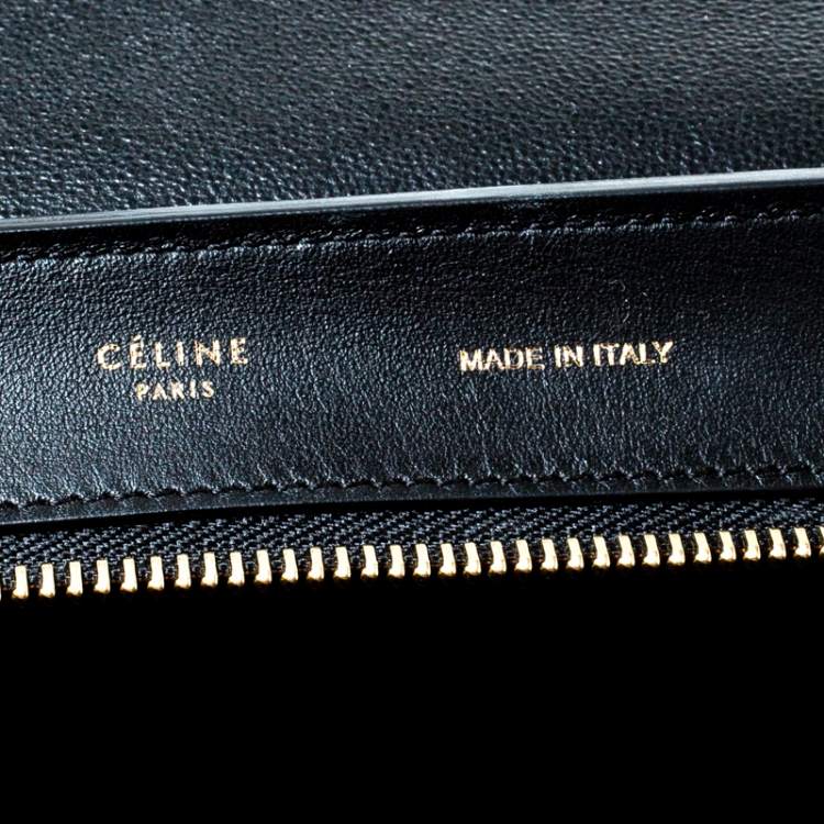 Pre Owned Celine Tri Color Leather Medium Trapeze Bag