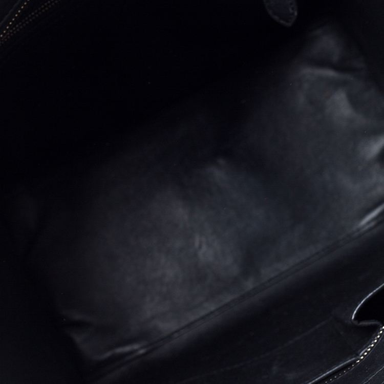 Pre Owned Celine Tri Color Leather and Nubuck Leather Mini Luggage Tote