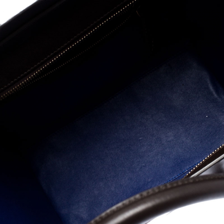 Pre Owned Celine Tri Color Leather Mini Luggage Tote
