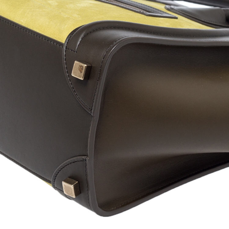 مملوكة مسبقًا Celine Tri Color Leather Micro Luggage Tote