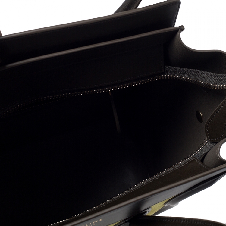 مملوكة مسبقًا Celine Tri Color Leather Micro Luggage Tote