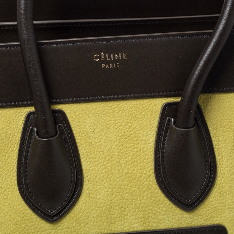 مملوكة مسبقًا Celine Tri Color Leather Micro Luggage Tote
