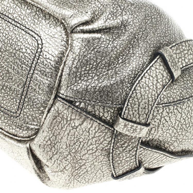 Pre Owned Celine Metallic Leather 'Bittersweet' Large Hobo Handbag