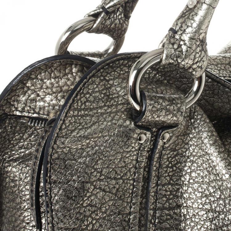 Pre Owned Celine Metallic Leather 'Bittersweet' Large Hobo Handbag
