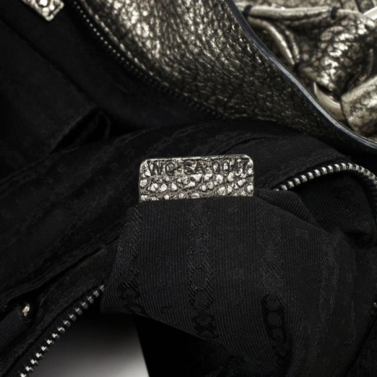 Pre Owned Celine Metallic Leather 'Bittersweet' Large Hobo Handbag