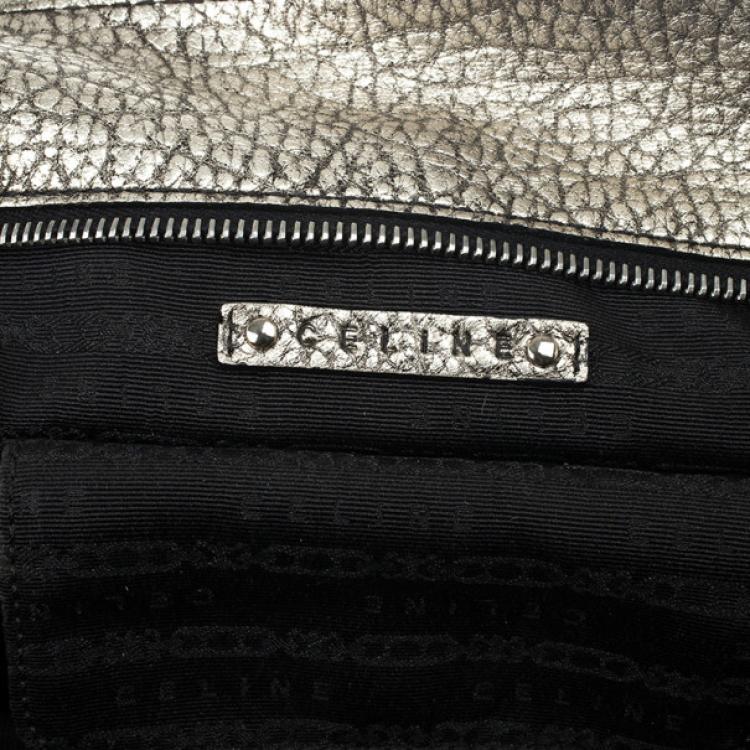 Pre Owned Celine Metallic Leather 'Bittersweet' Large Hobo Handbag