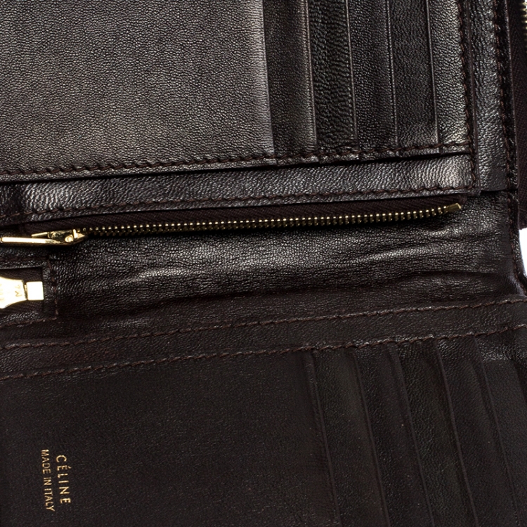 مملوكة مسبقًا Celine Brown Lizard Zip Around Wallet