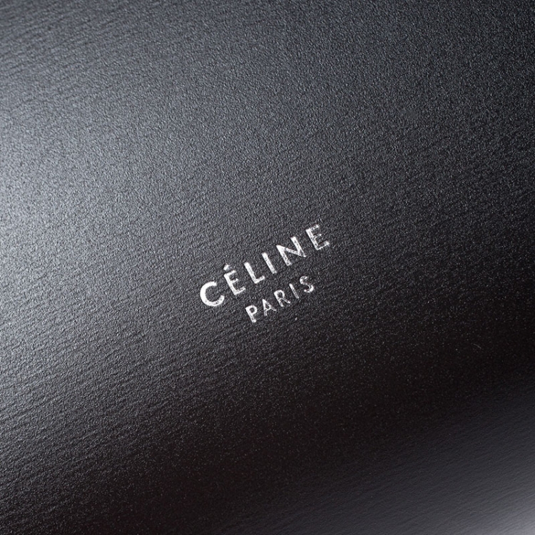 Pre Owned Celine Black Leather Flap Top Handle Bag