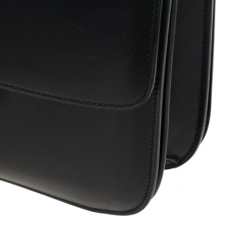 Pre Owned Celine Black Leather Medium Box Shoulder Bag