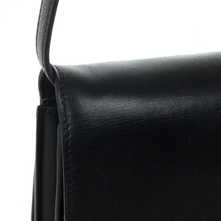 Pre Owned Celine Black Leather Medium Box Shoulder Bag