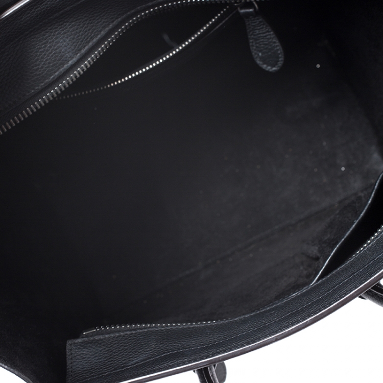 Pre Owned Celine Black Leather Micro Luggage Tote